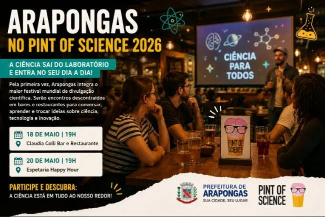 Arapongas recebe pela primeira vez festival internacional de divulgação científica